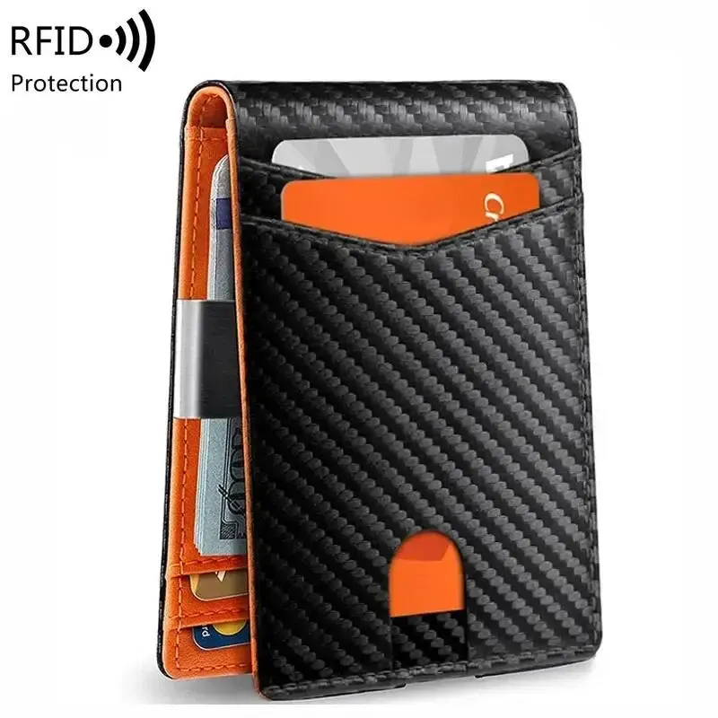 "RFID Carbon Fiber Luxury Wallet – Slim & Stylish Card Holder for Men"