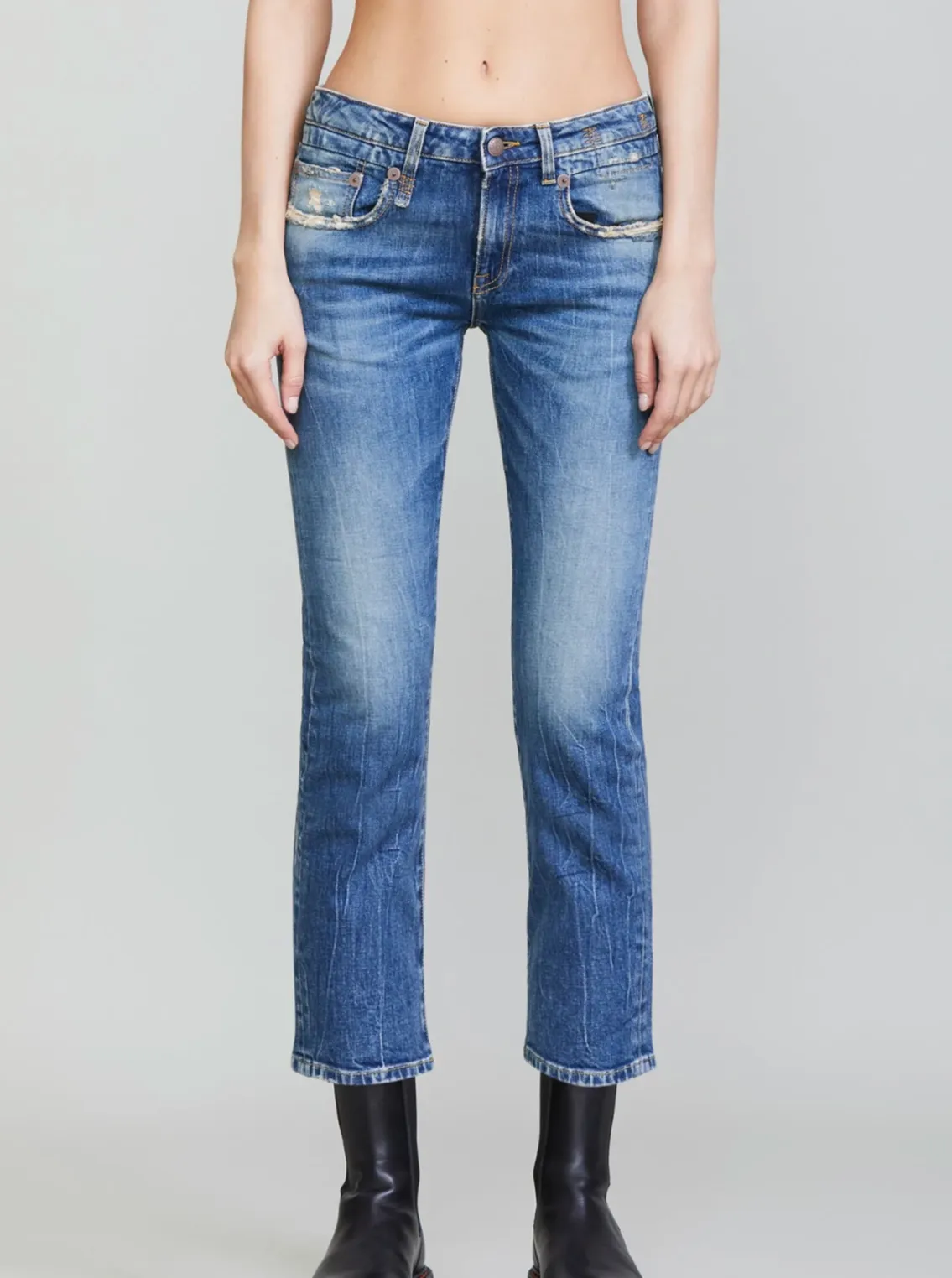R13 Boy Straight Jean - Kelly Stretch
