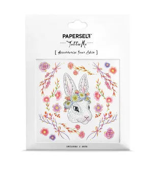 Rabbit In The Garden Temporary Tattoo