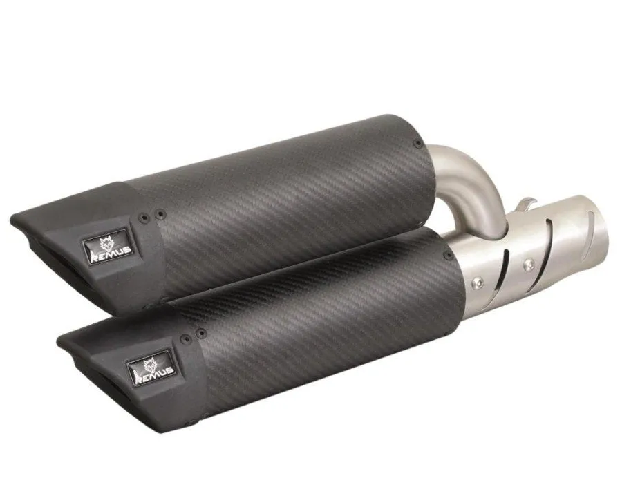 Racing Exhaust REMUS Dual Flow Carbon | Vespa GTS Models i.e. 125-300cc (-`16)