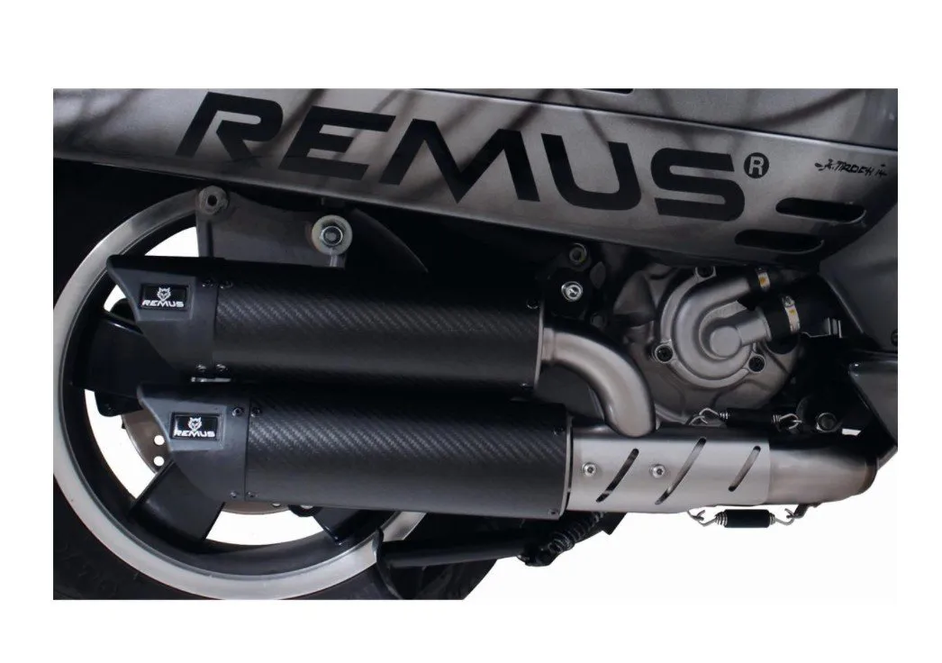 Racing Exhaust REMUS Dual Flow Carbon | Vespa GTS Models i.e. 125-300cc (-`16)