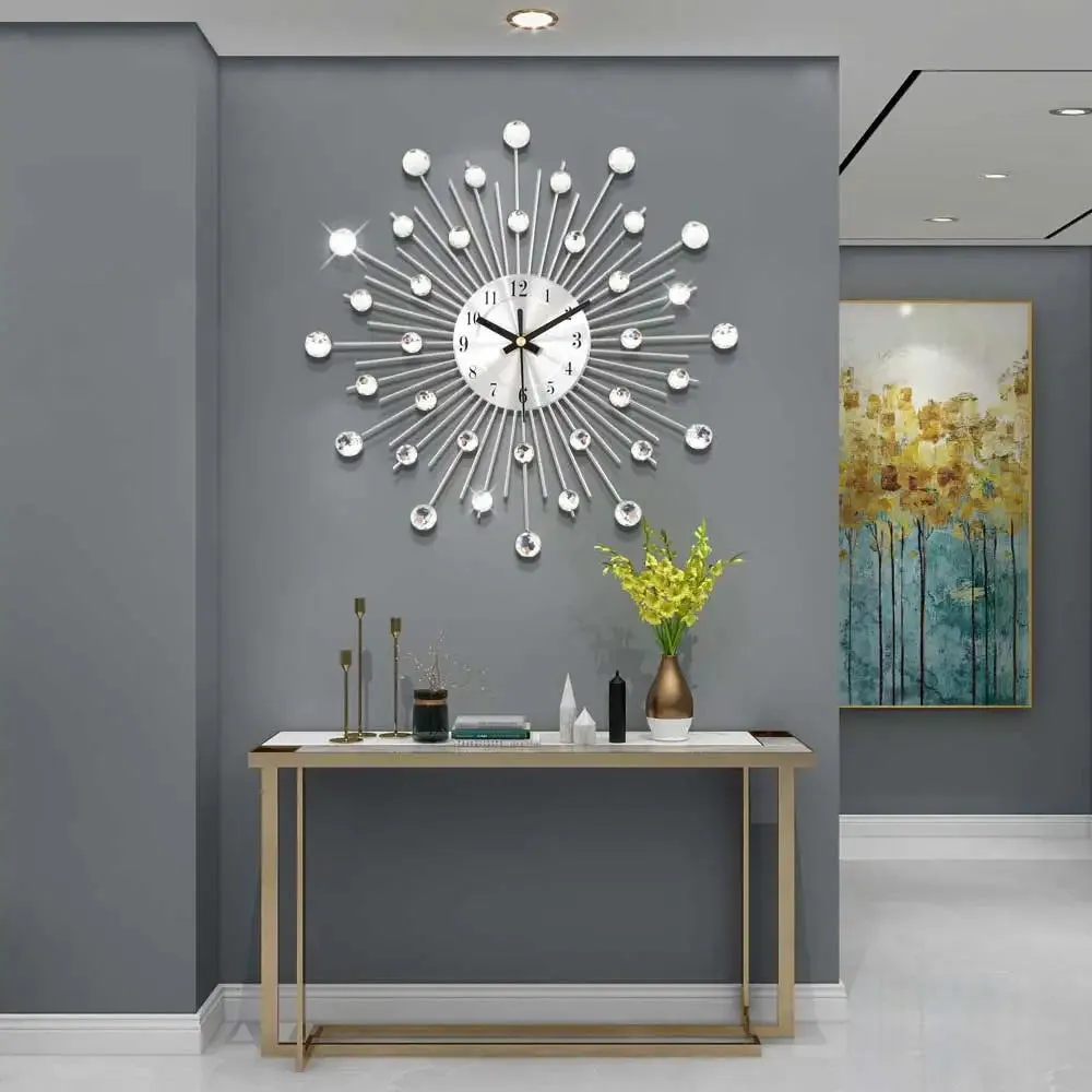 RadiantTime | Elegant Crystal-Embellished Wall Clock