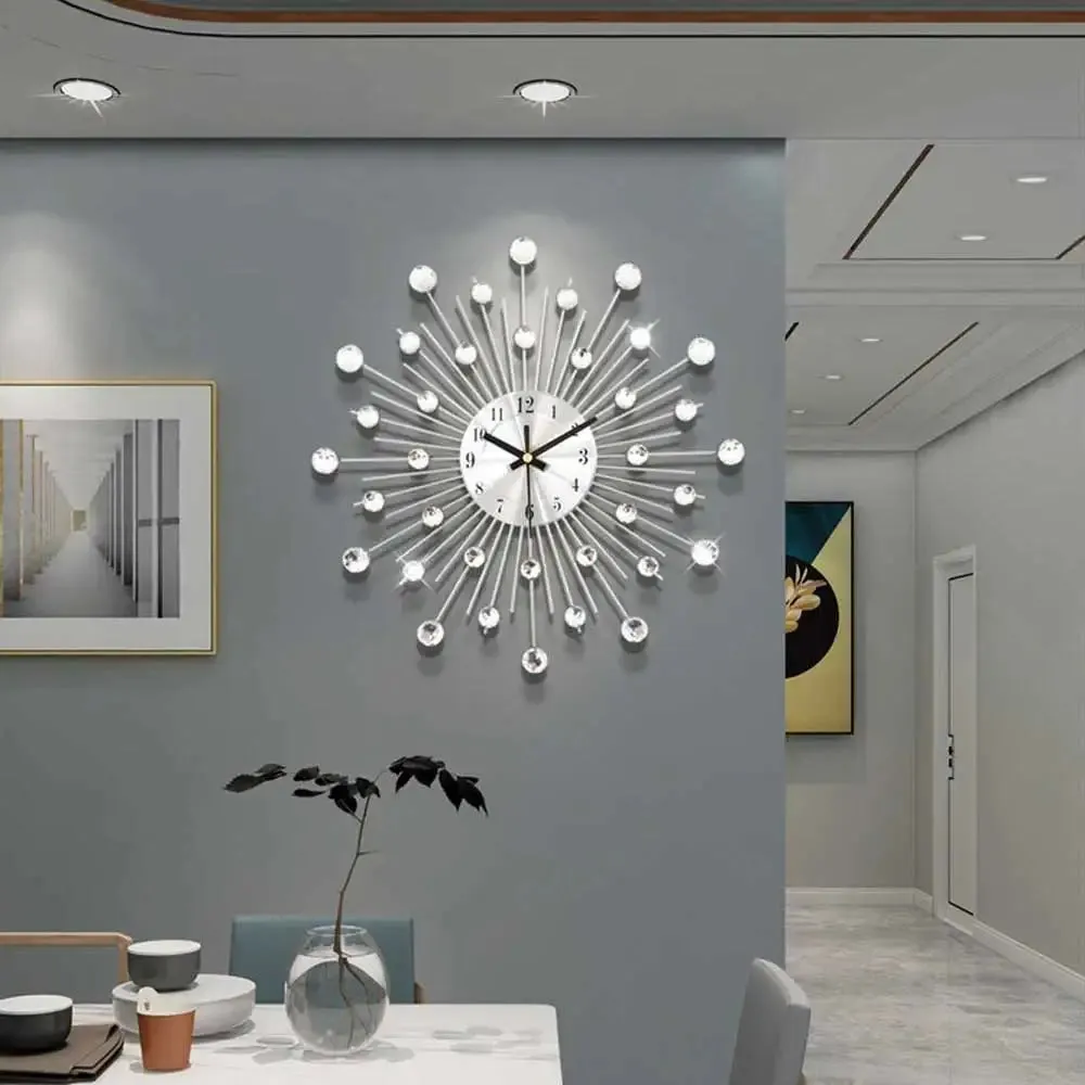 RadiantTime | Elegant Crystal-Embellished Wall Clock