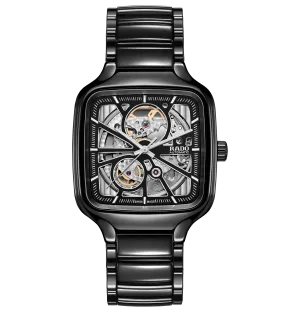 RADO True Square Automatic Open Heart Black Ceramic Men's Watch R27086152