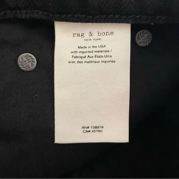 RAG &amp; Bone Nina High-Rise Shorts Black Size 26