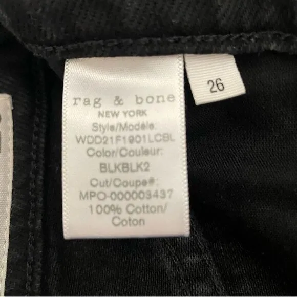 RAG &amp; Bone Nina High-Rise Shorts Black Size 26