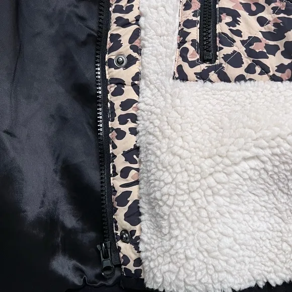 Rails Dean Jacket - Ivory Leopard Mix Sherpa Jacket.