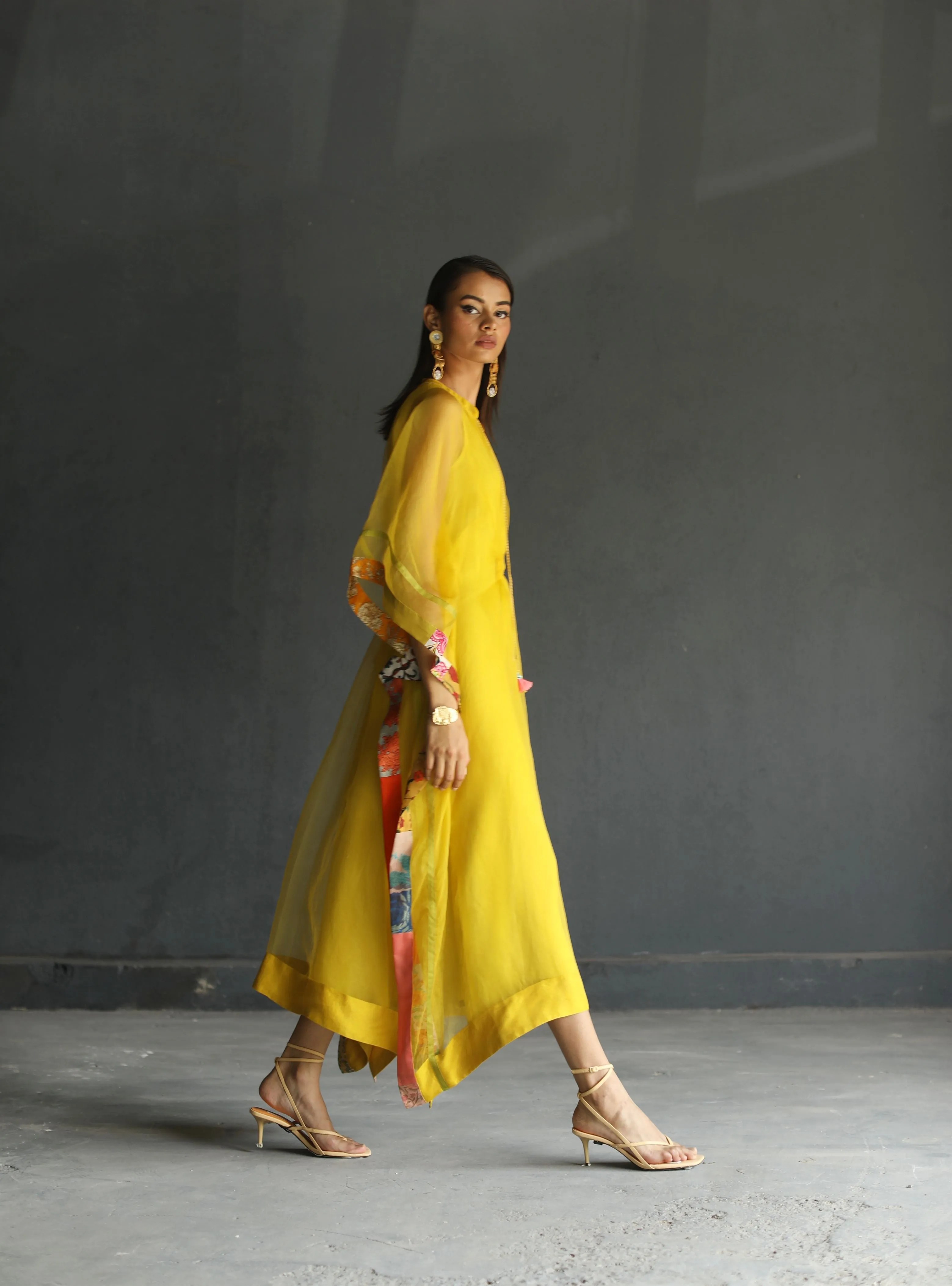 Raji Ramniq I Love To Dot I Cotton Silk Ensemble I Yellow I 105