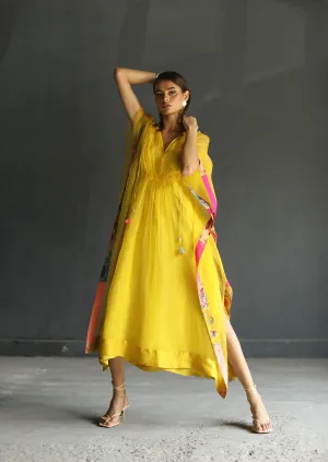 Raji Ramniq I Love To Dot I Cotton Silk Ensemble I Yellow I 105