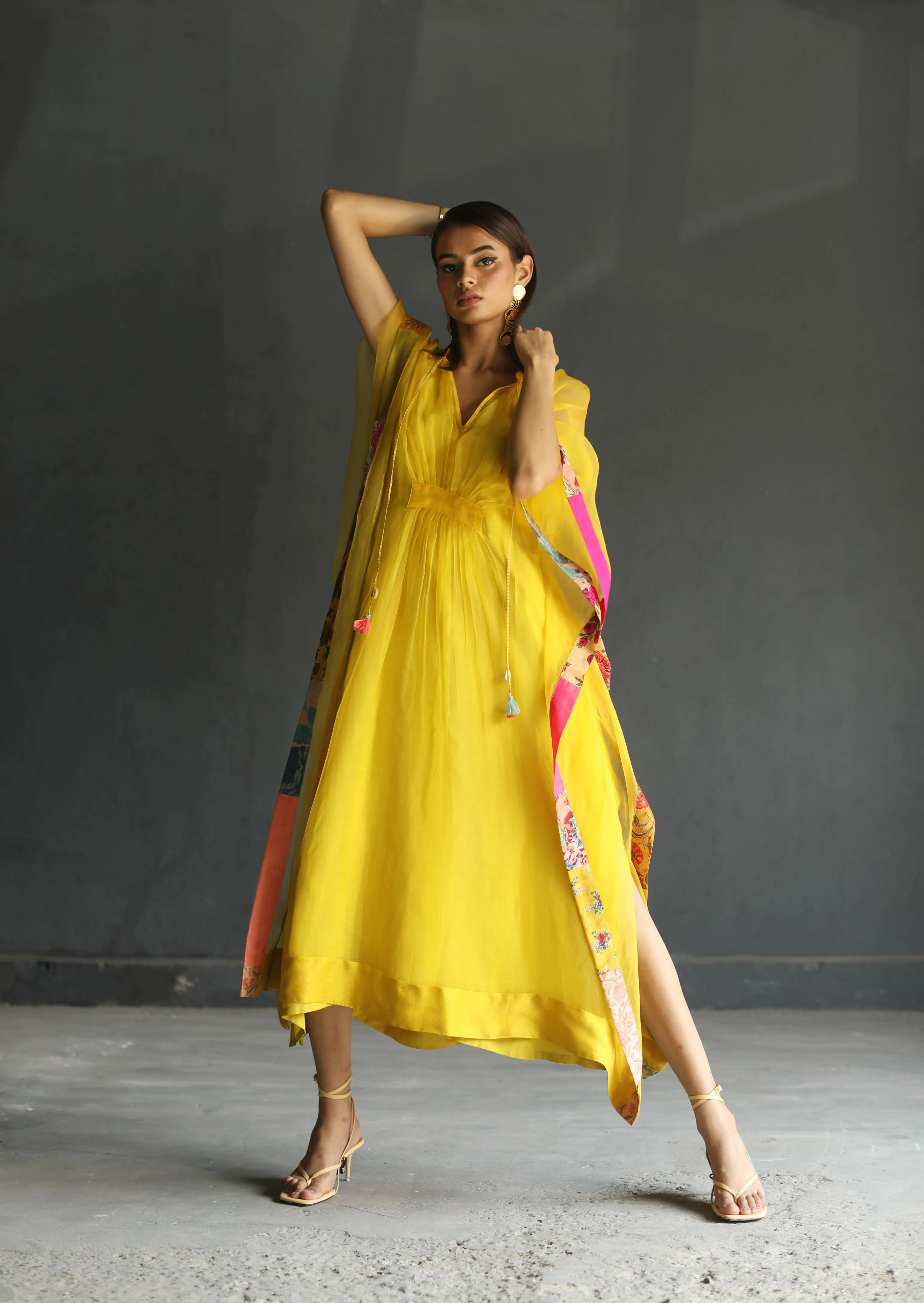 Raji Ramniq I Love To Dot I Cotton Silk Ensemble I Yellow I 105