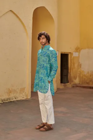 Rampuria Haveli Blue Ganganagery Kurta