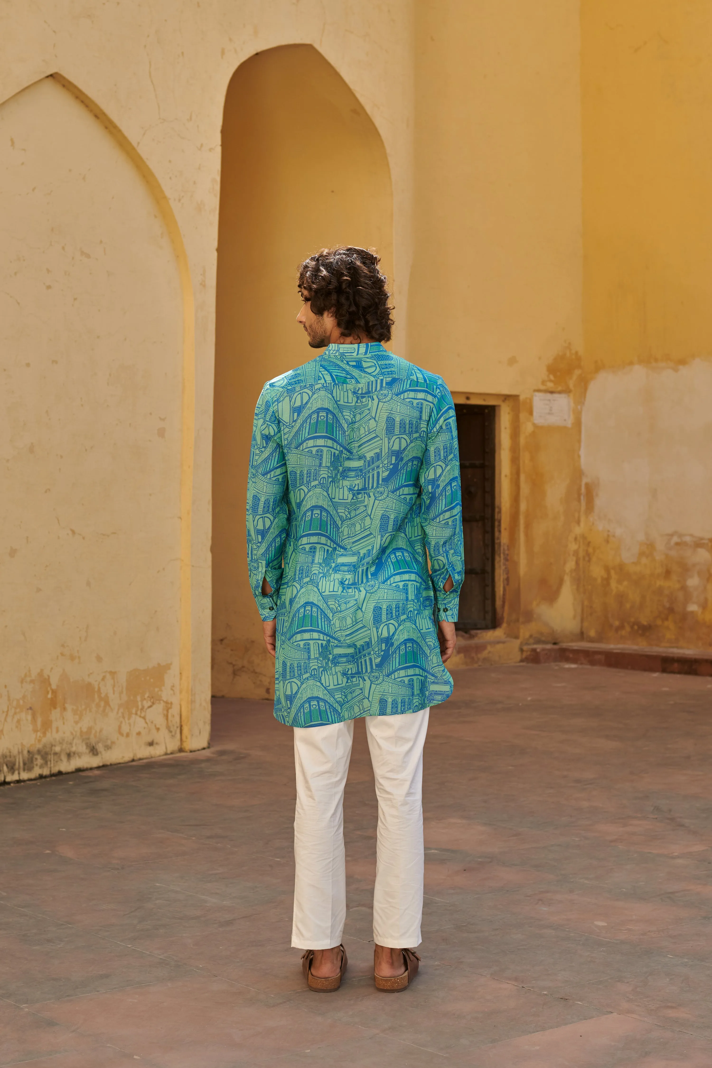 Rampuria Haveli Blue Ganganagery Kurta
