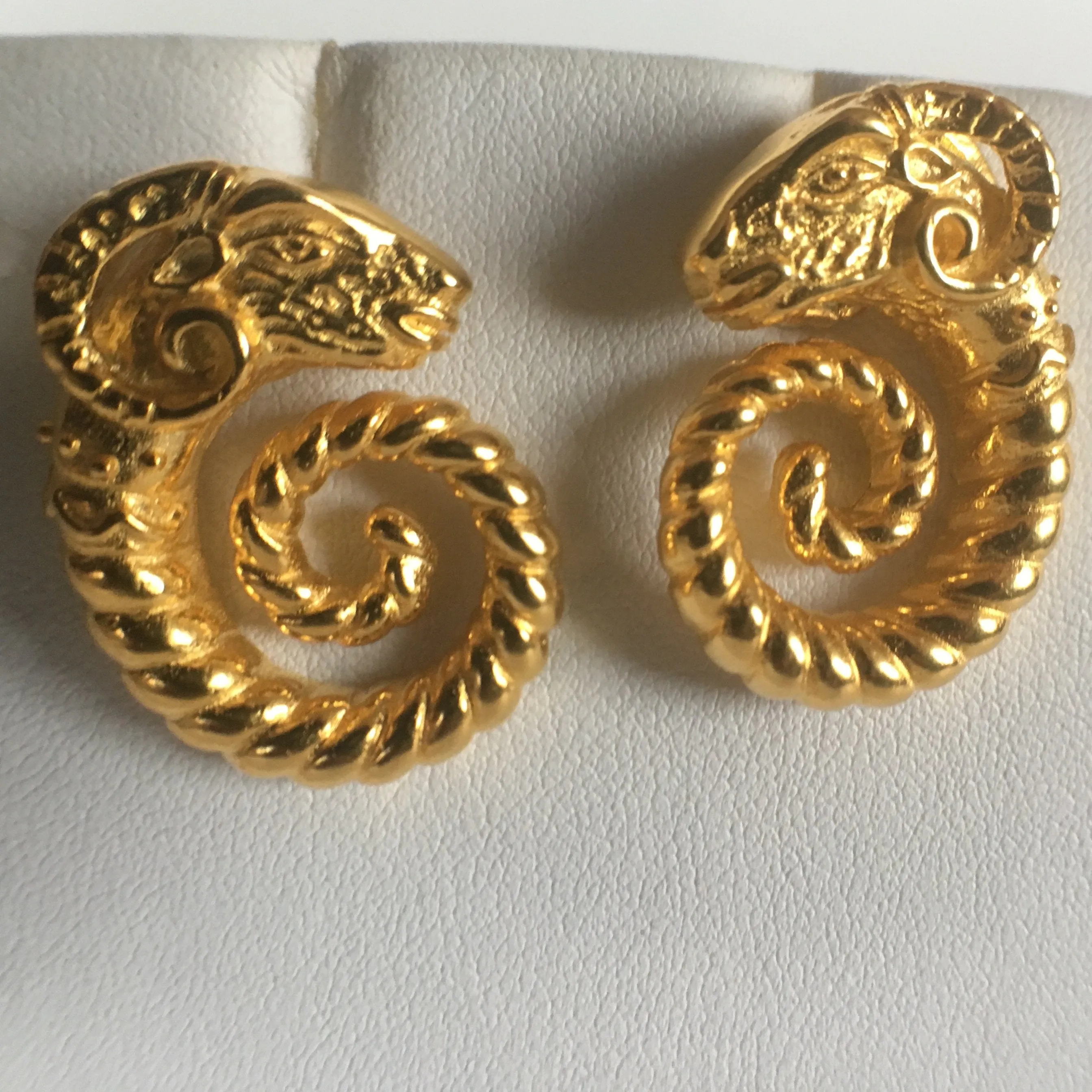 Rams Head earrings, posts