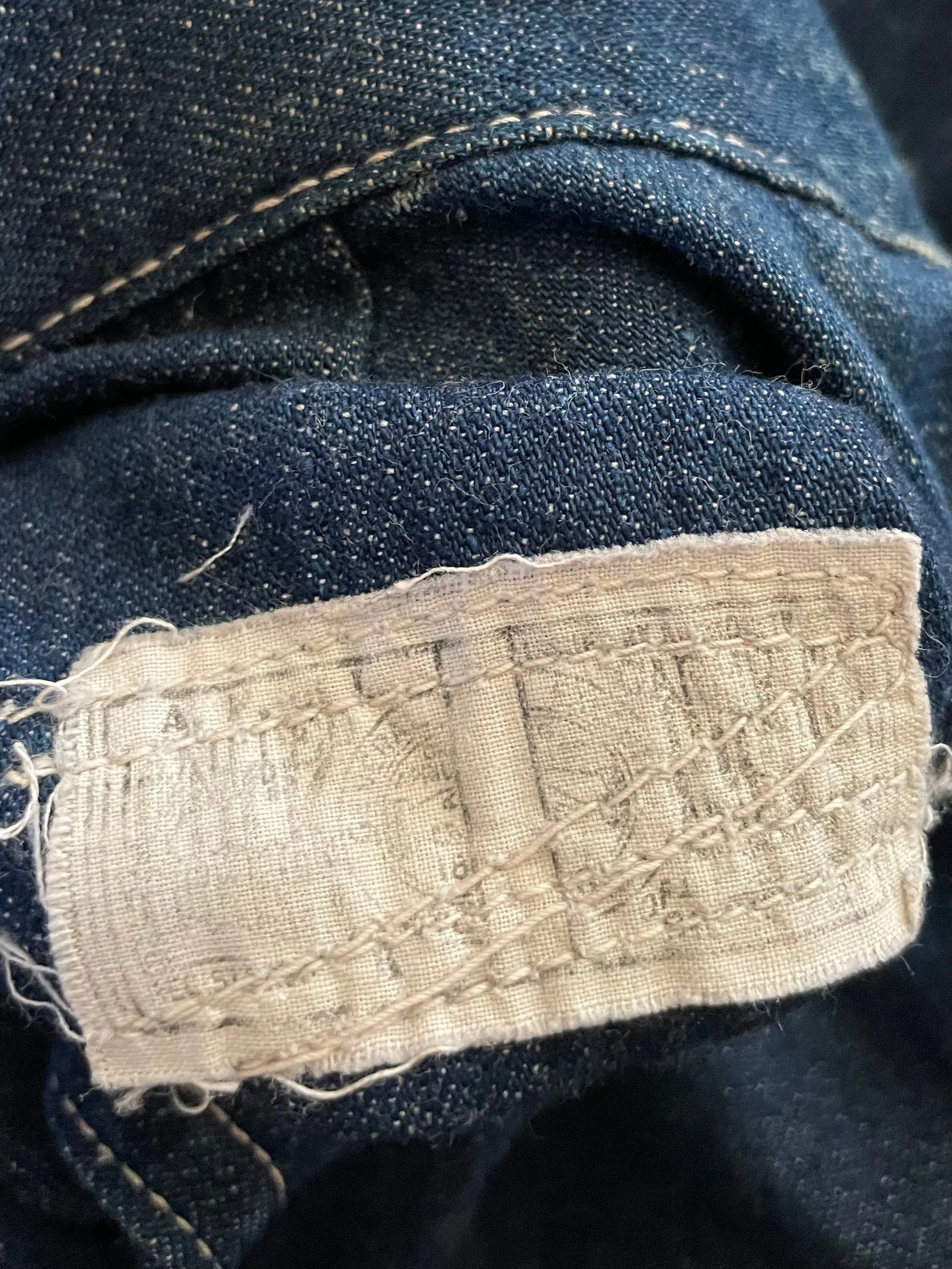 Rare WW2 Era 1940s Women’s Factory-Made Double Side Button Workwear Denim