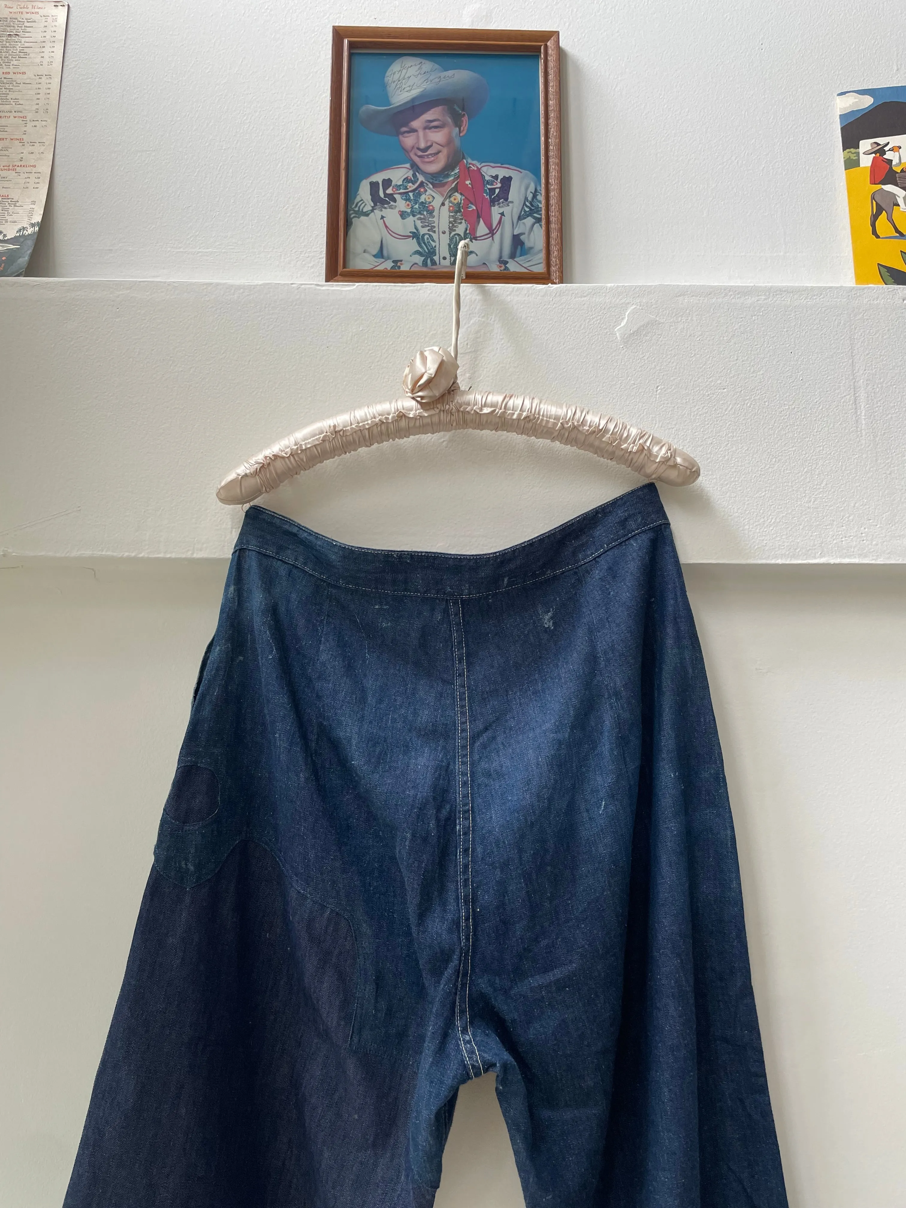 Rare WW2 Era 1940s Women’s Factory-Made Double Side Button Workwear Denim