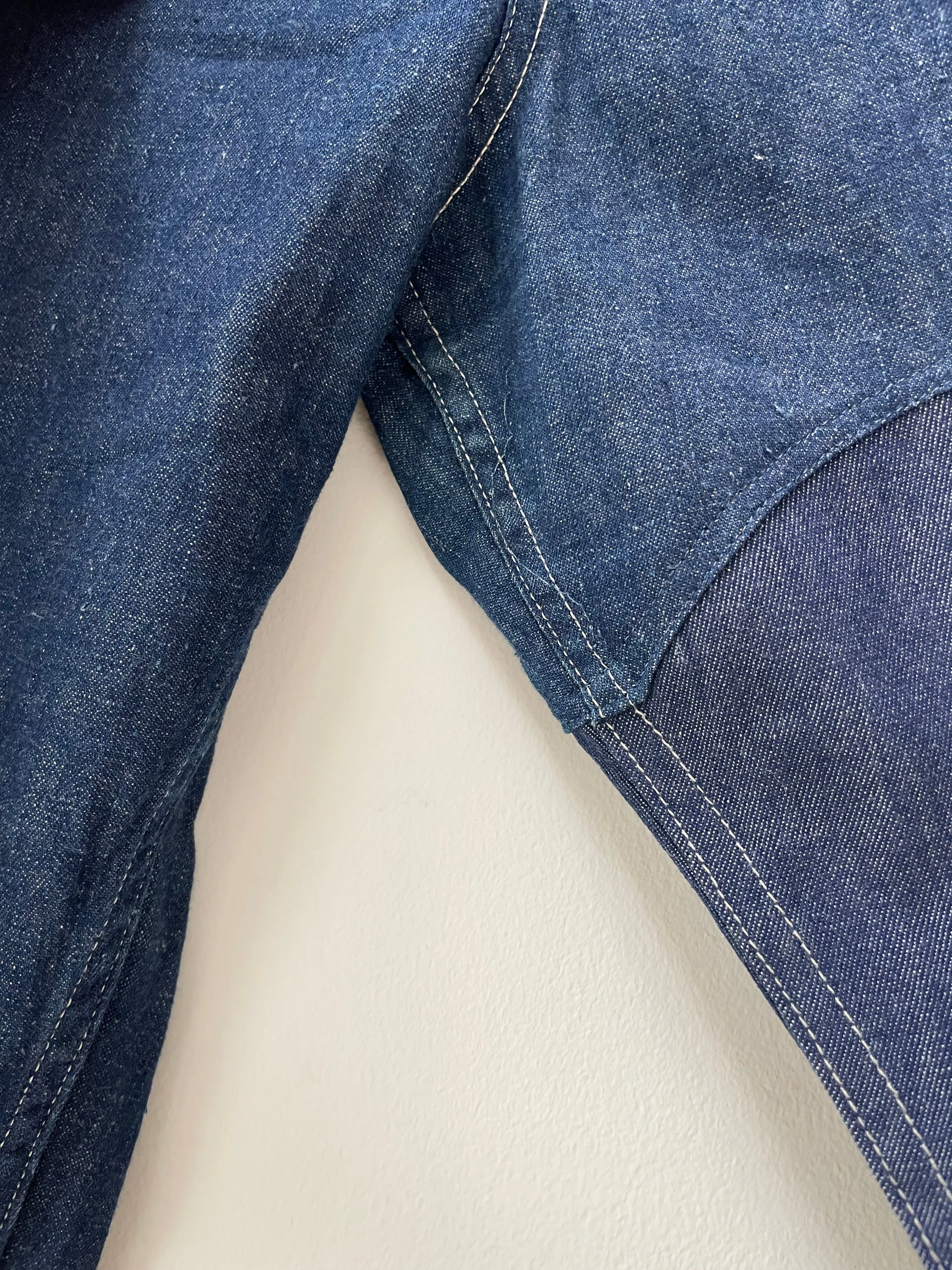 Rare WW2 Era 1940s Women’s Factory-Made Double Side Button Workwear Denim