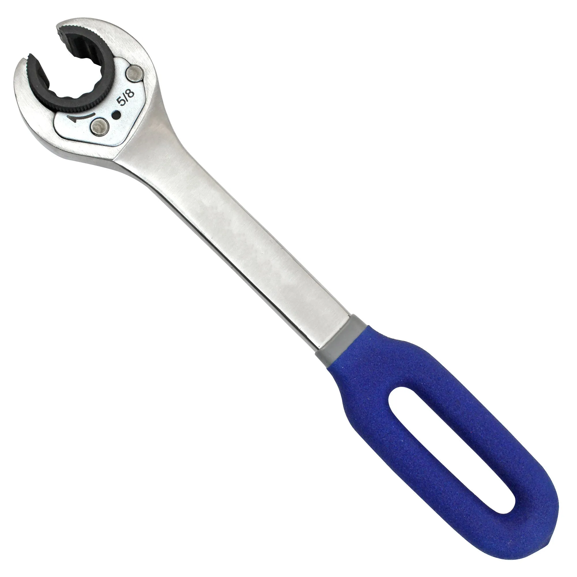 Ratcheting Open End Wrench Kit  | Metric & SAE |  7 Wrenches | 3/8", 10mm, 7/16 inch, 12mm, 1/2", 15mm, 5/8"