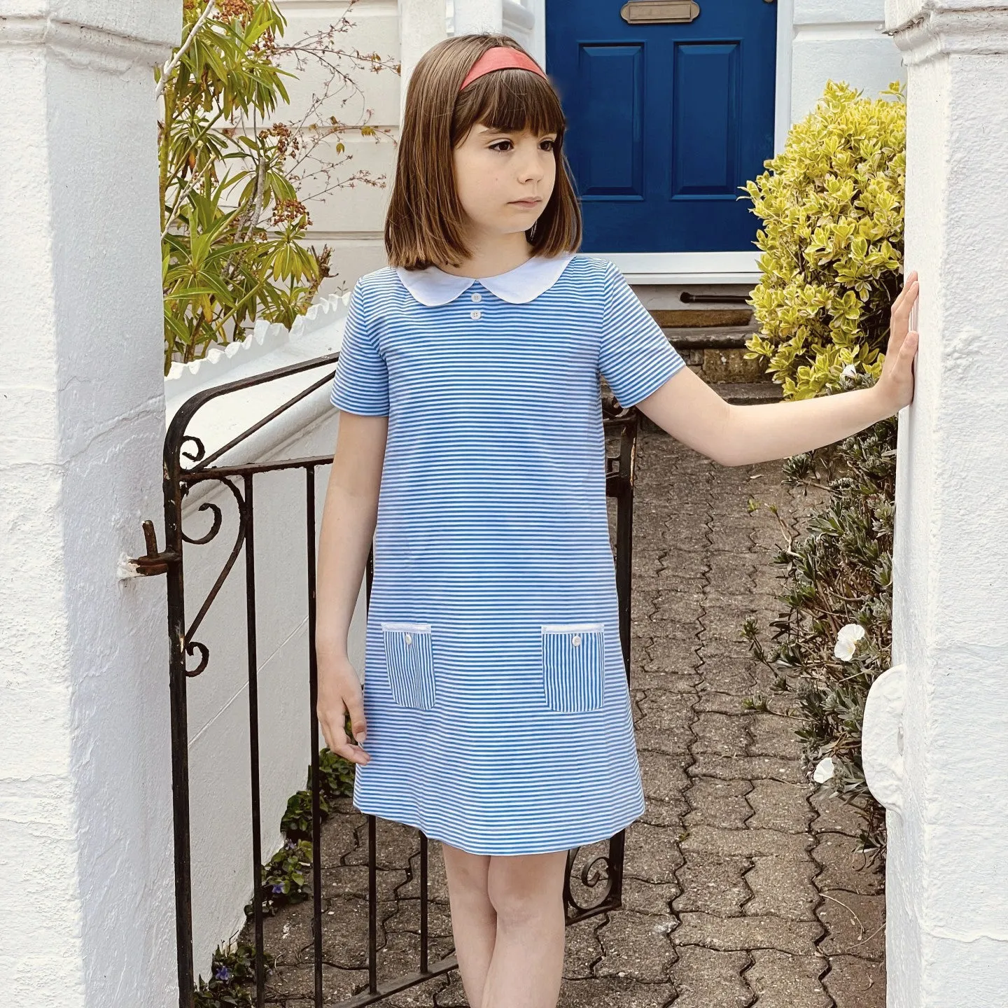 [Re:Coat] Carnaby Girls Dress - Nautical Stripe
