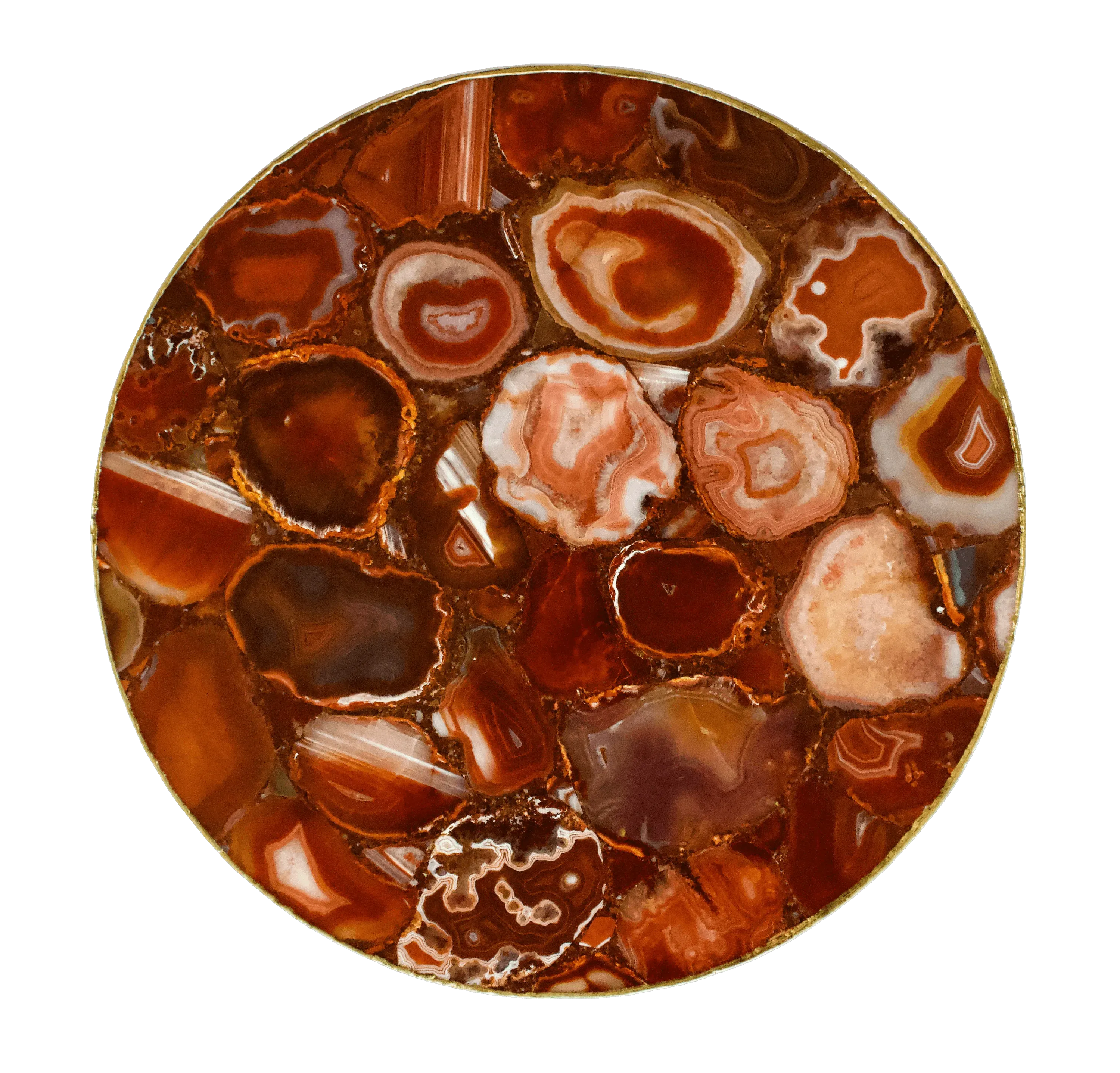 Red Agate Countertop Lazy Susan Centerpiece