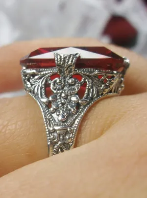 Red Ruby Ring, Size 5.5, Vintage Jewelry #D202 - Ready to Ship