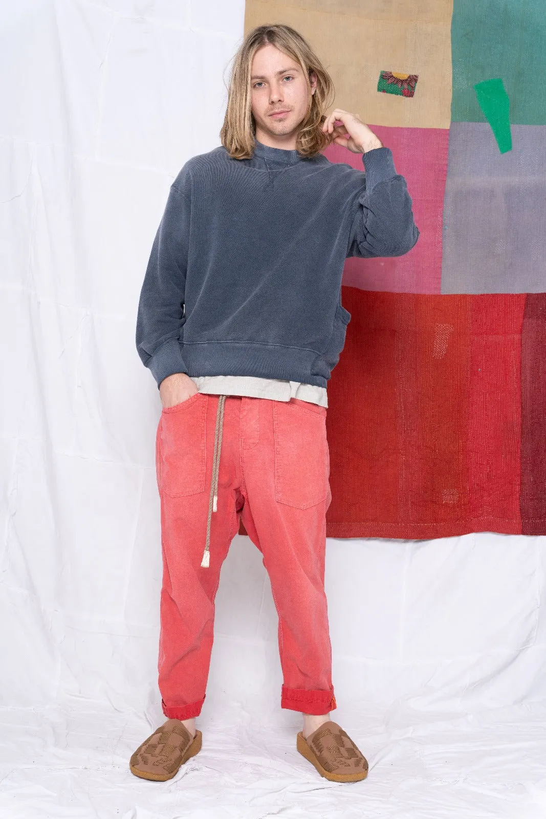 Relax French Terry Sunfaded Dye Navy