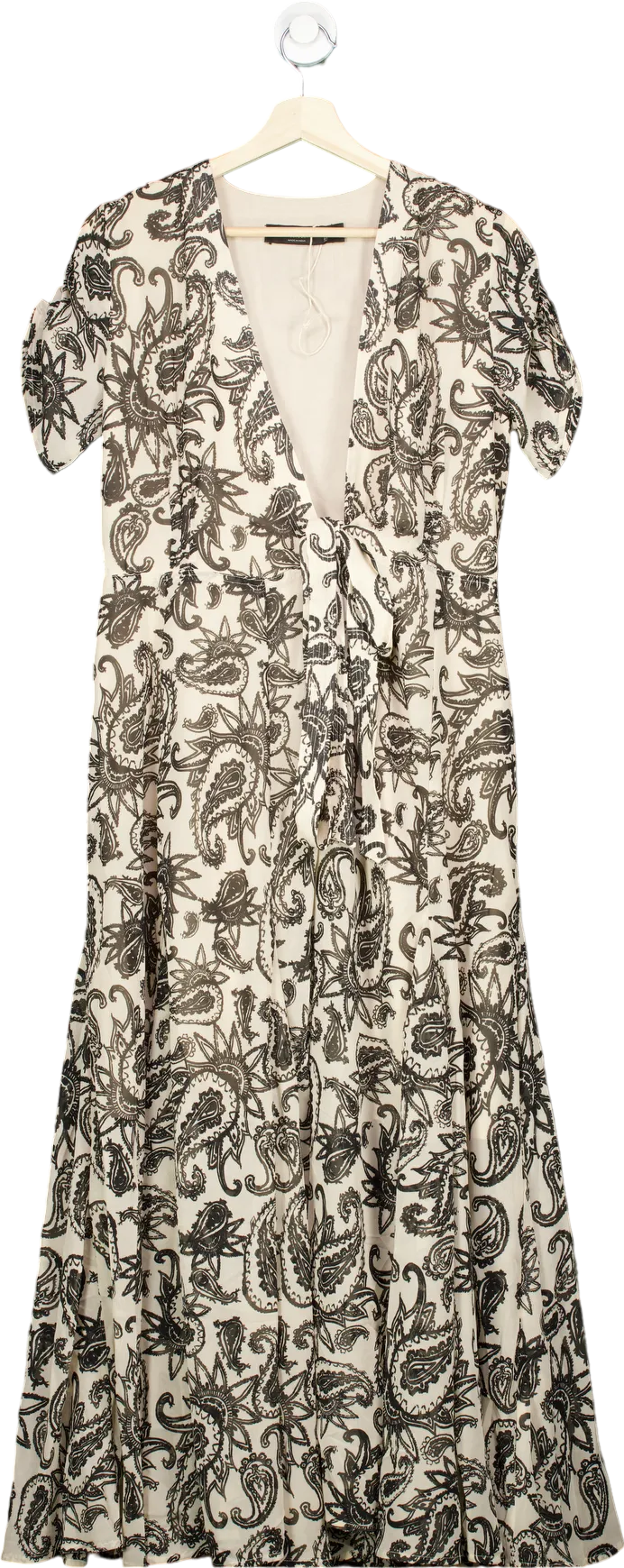 Religion Black and White Paisley Print Maxi Dress UK XS