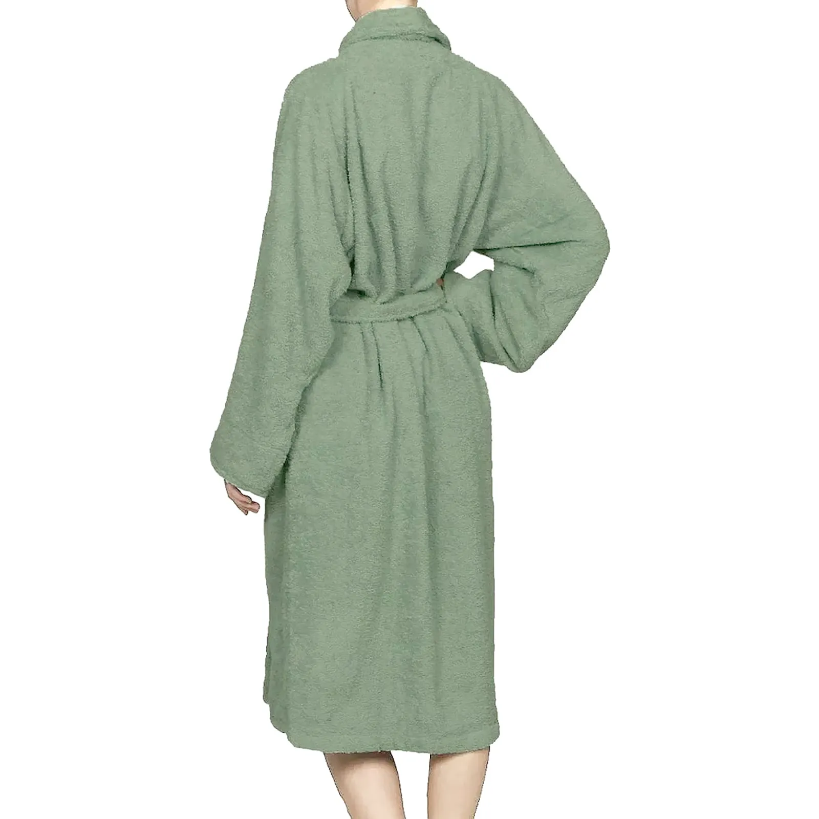 Renee Taylor Chalet Quick Dry Terry Cotton Bath Robes - Eucalyptus