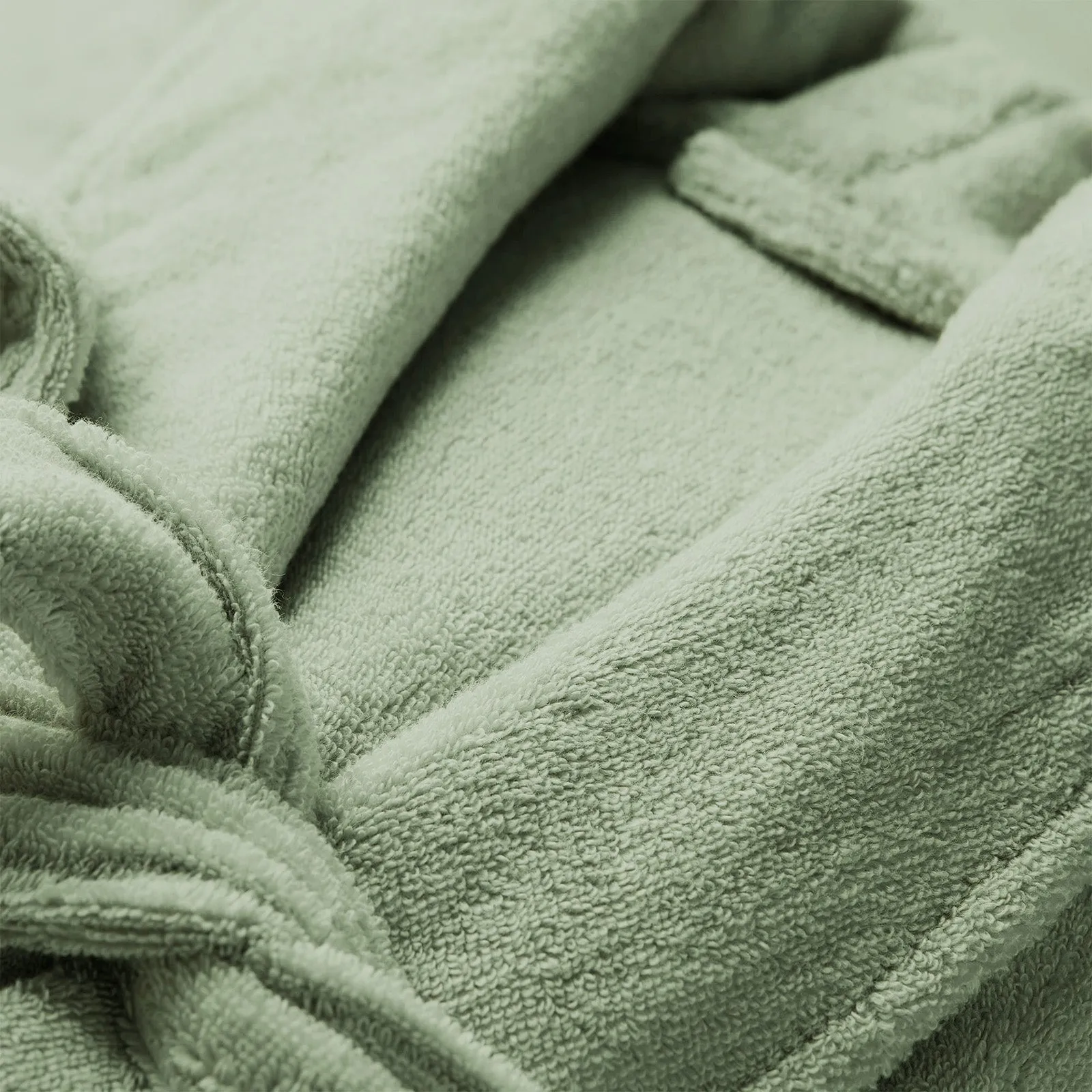 Renee Taylor Chalet Quick Dry Terry Cotton Bath Robes - Eucalyptus