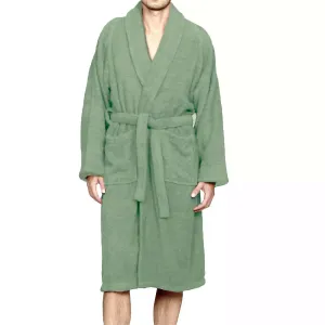 Renee Taylor Chalet Quick Dry Terry Cotton Bath Robes - Eucalyptus
