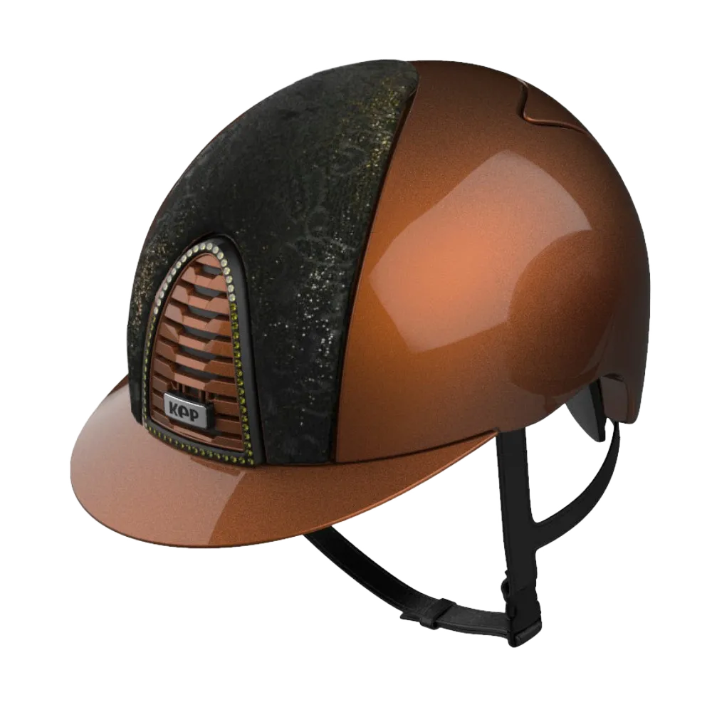 Riding Helmet Cromo 2.0 Metal Iseo Front with Swarovski Frame by KEP Italia