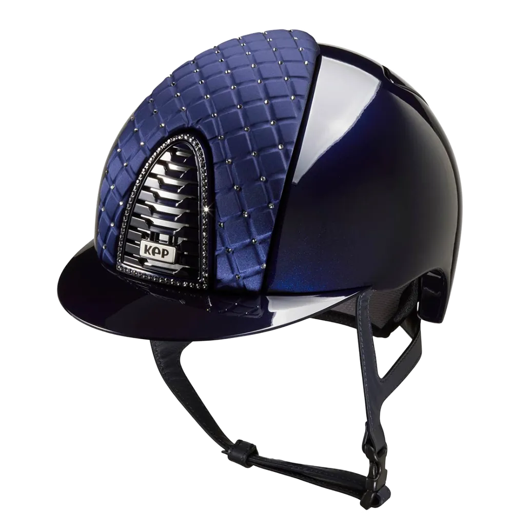 Riding Helmet Cromo 2.0 Polish - Blue Milano & Swarovski by KEP