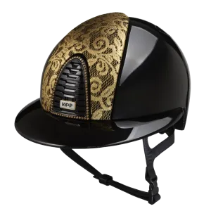 Riding Helmet Cromo 2.0 Polish Polo & Swarovski Frame - Gold Lace by KEP