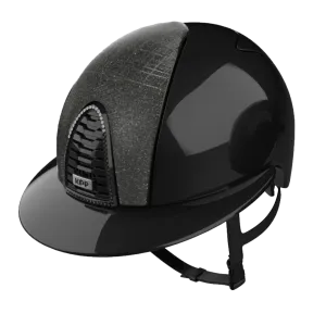Riding Helmet Cromo 2.0 Polish Polo Black - Galassia Black Front & Swarovski Frame by KEP Italia
