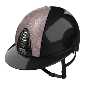 Riding Helmet Cromo 2.0 Polish Polo Black - Galassia Pink Front & Rear by KEP Italia