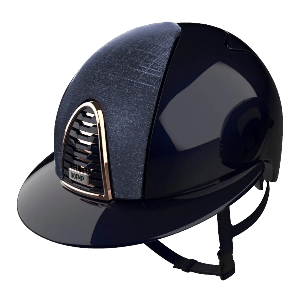 Riding Helmet Cromo 2.0 Polish Polo Navy - Galassia Dark Blue Front by KEP Italia