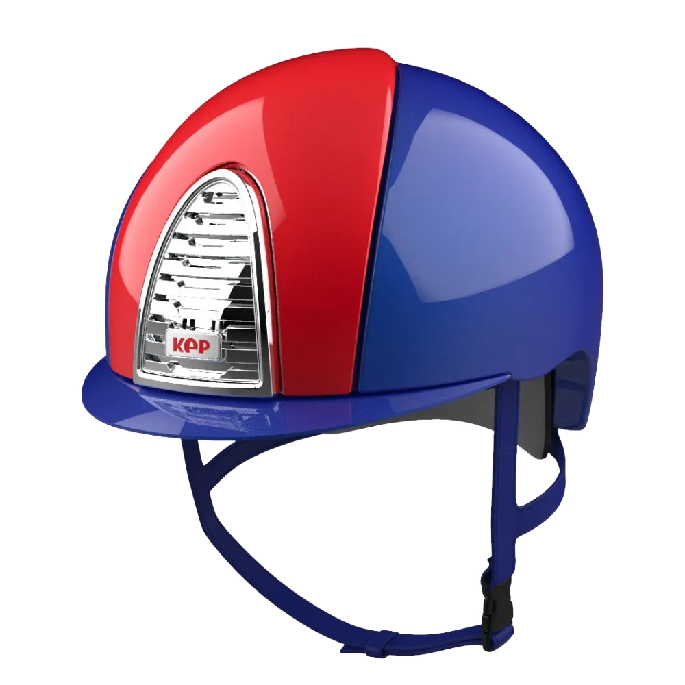 Riding Helmet Cromo 2.0 XC Polish Royal Blue & Red by KEP