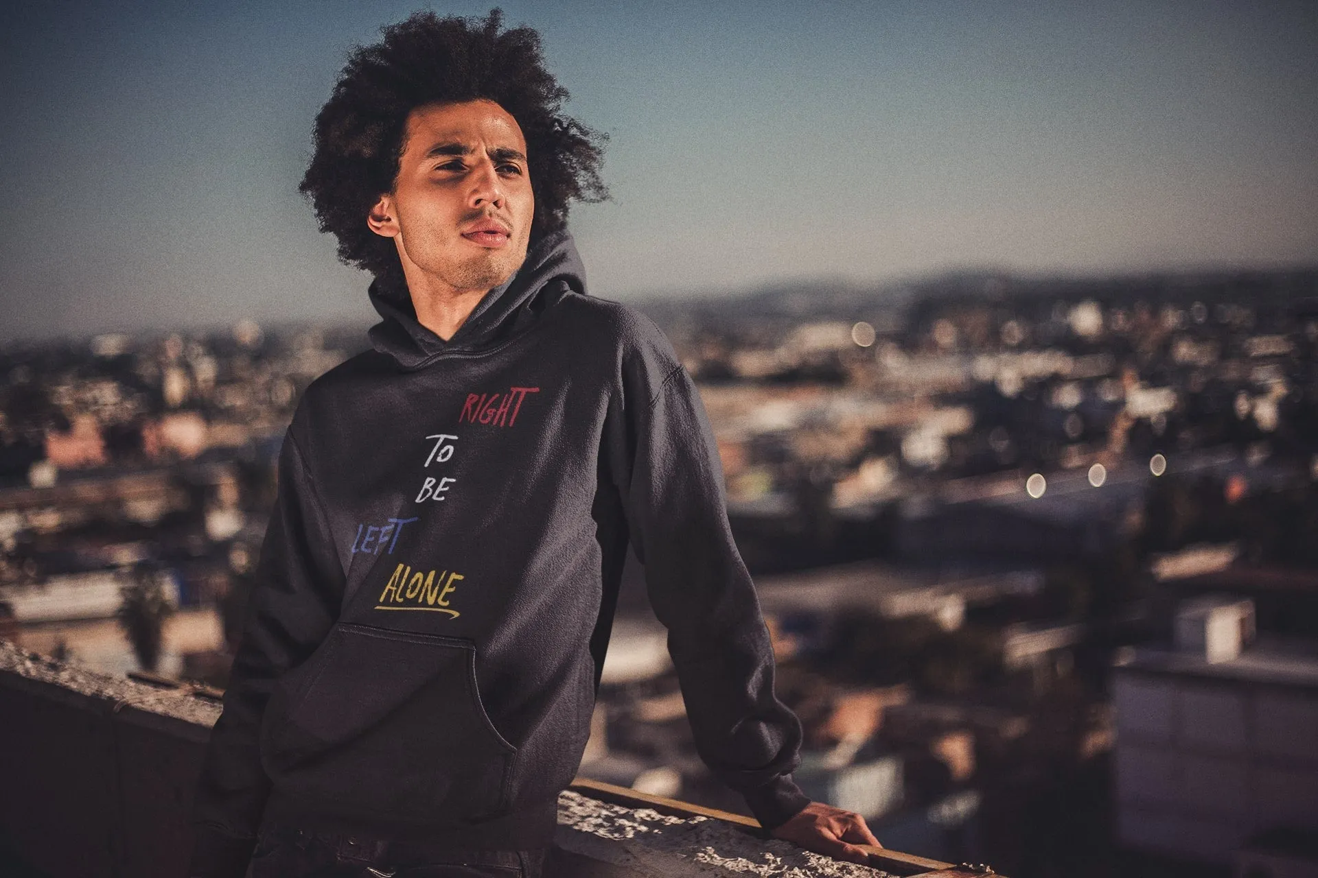 Right to Be Left Alone Light Hoodie