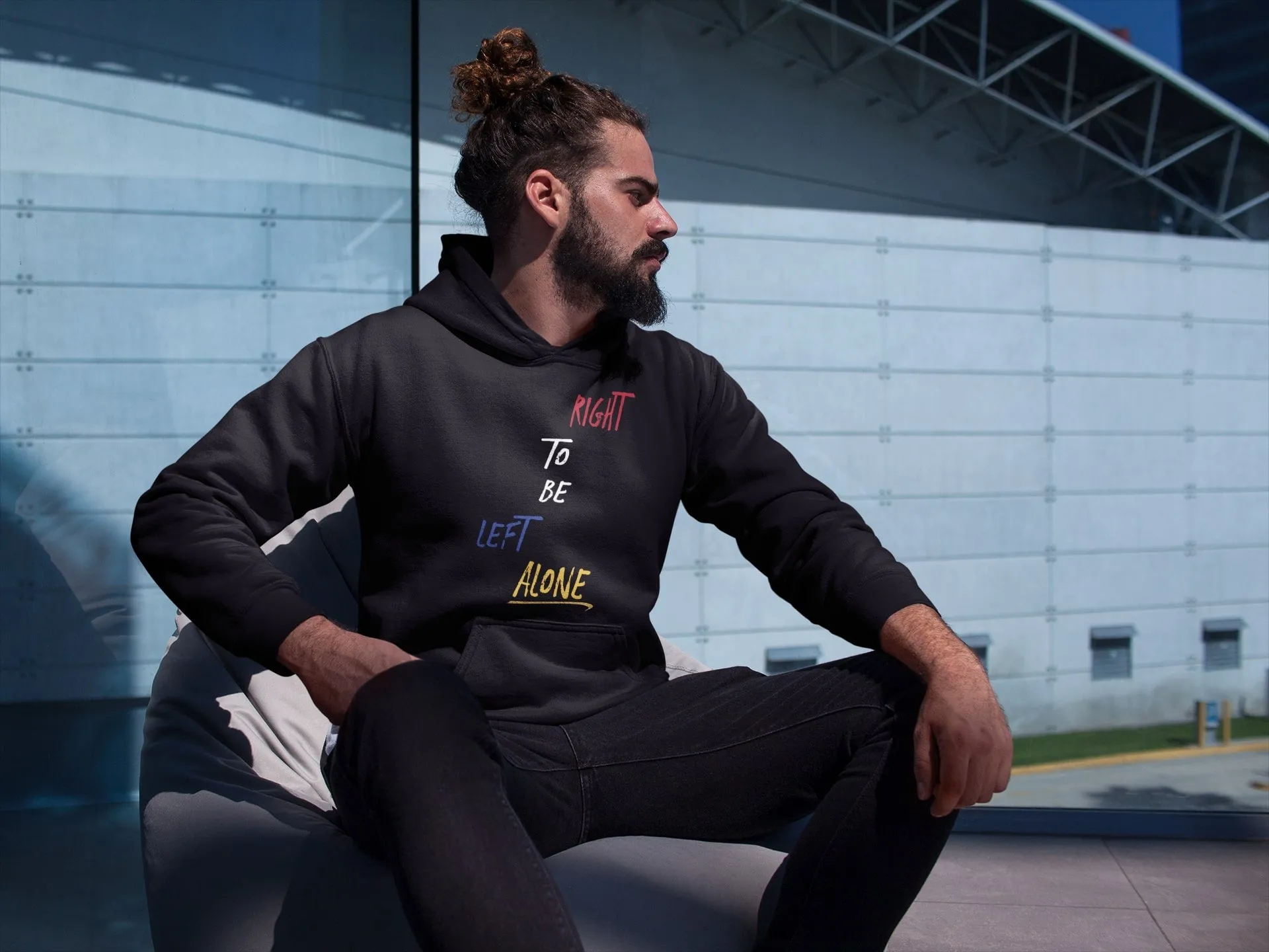 Right to Be Left Alone Light Hoodie