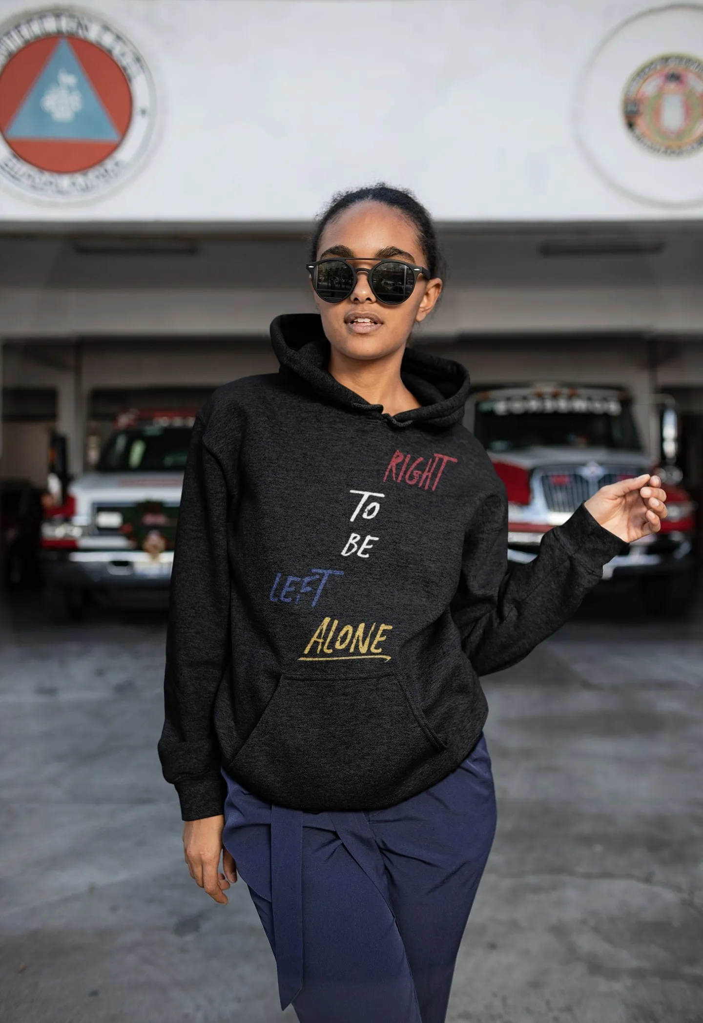 Right to Be Left Alone Light Hoodie