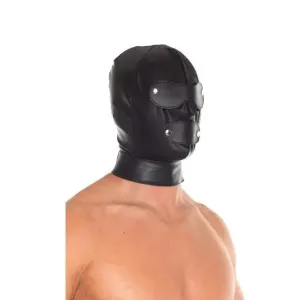 Rimba Leather Full Face Mask with Detachable Blinkers and Zip