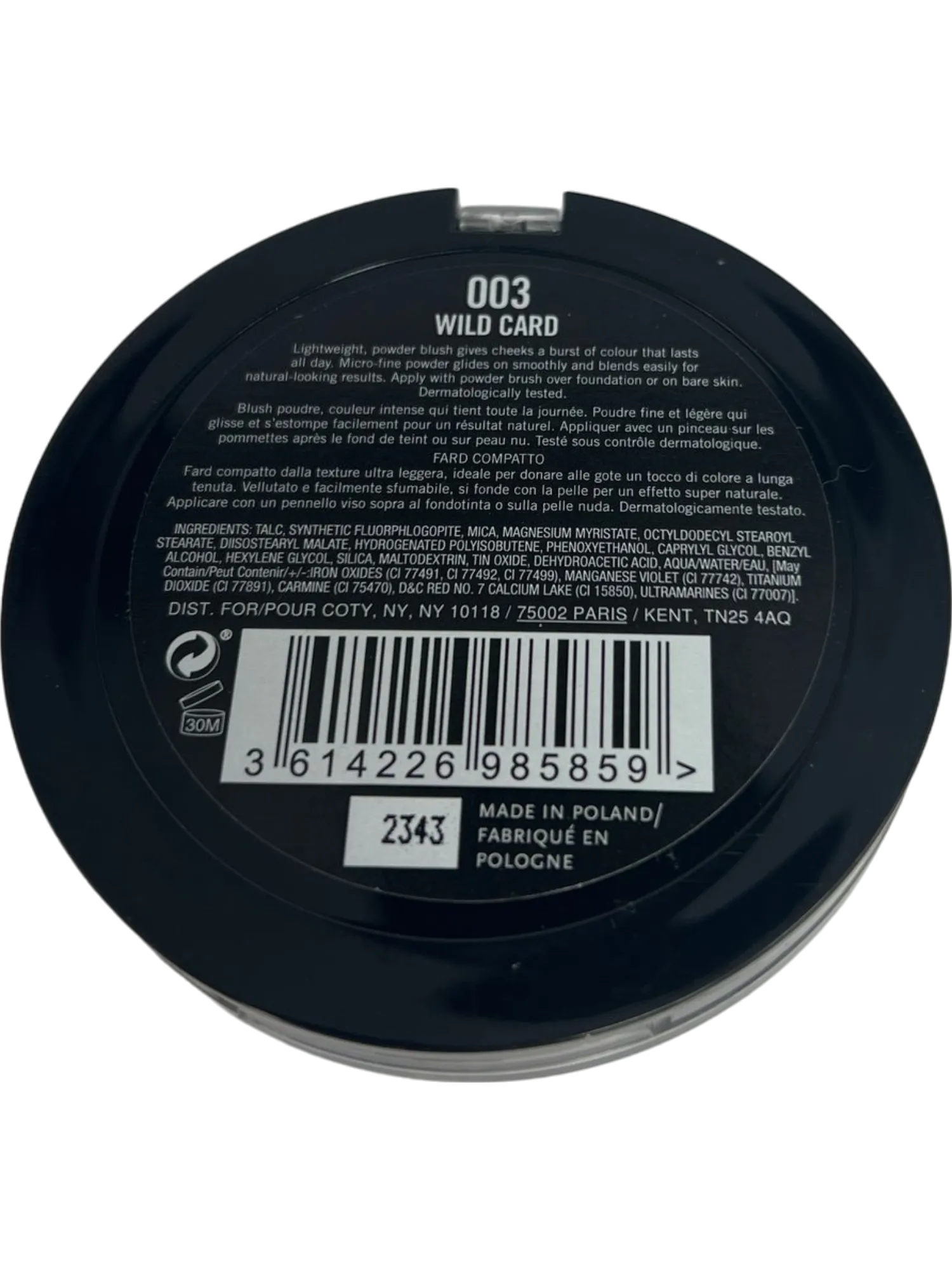 Rimmel London Maxi Blush Wild Card Lightweight Powder