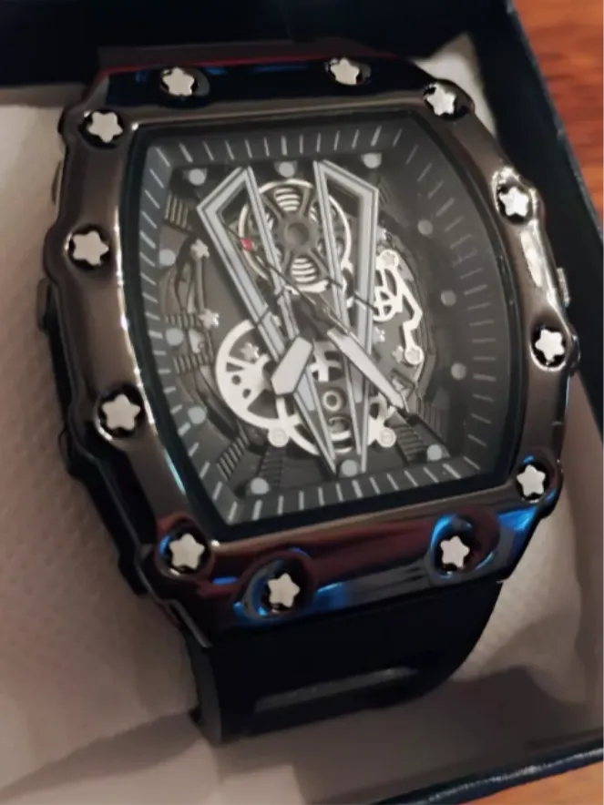 RM Style Men's Watch Fashion Quartz Wristwatch Waterproof Watch