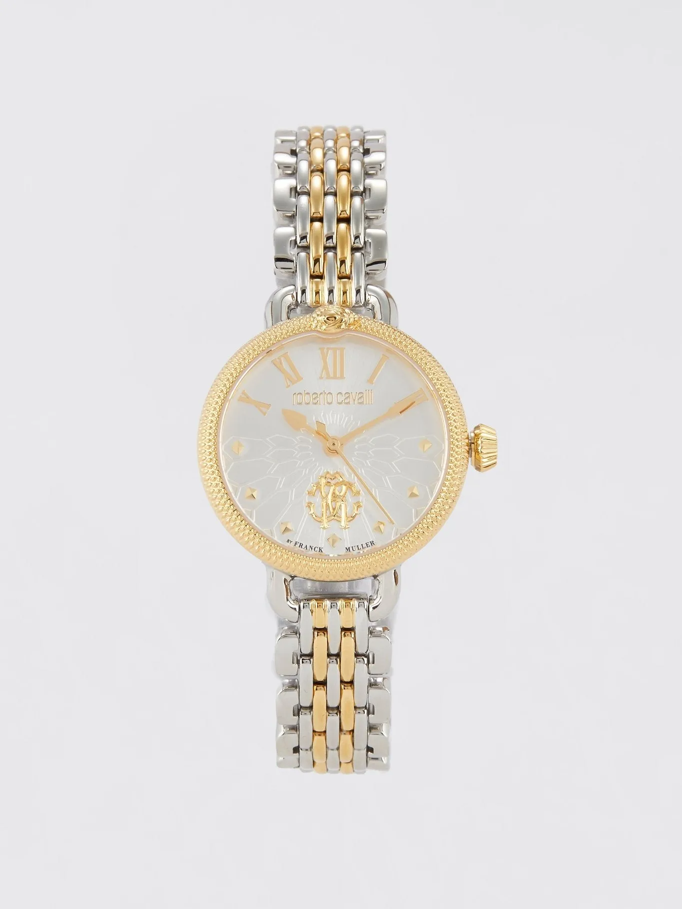 Roberto Cavalli by Franck Muller Pearl Logo Two Tone Watch