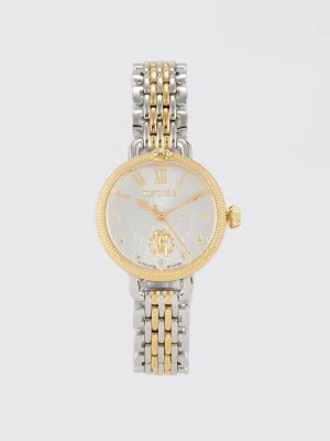 Roberto Cavalli by Franck Muller Pearl Logo Two Tone Watch