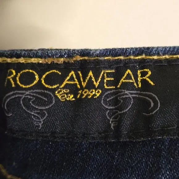 Rocawear Vintage 1990s Dark Wash Big R Jeans Size 14