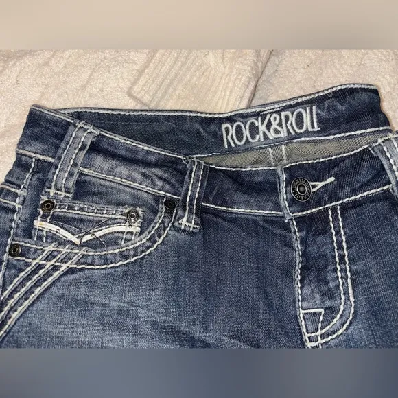 ROCK &amp; ROLL DENIM Women’s Bootcut Riding Jeans size 28W X 36L vintage wash