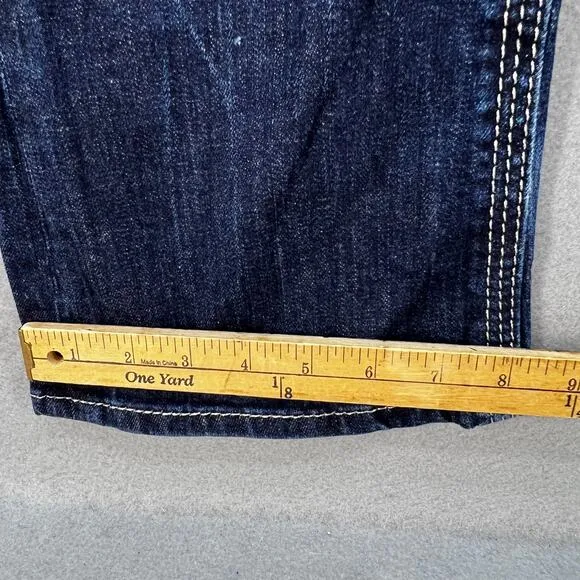 Rock Revival Jeans Women's 27 (2) Dark Blue Betty Bootcut Embellished Blingy