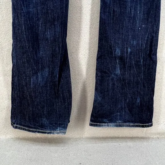 Rock Revival Jeans Women's 27 (2) Dark Blue Betty Bootcut Embellished Blingy