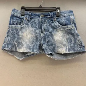 Rock Revival Short Women's 26x3 Light Blue Lace Print Lydia Easy Short Western