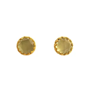 Rococo Peridot Quartz Gemstone Earrings